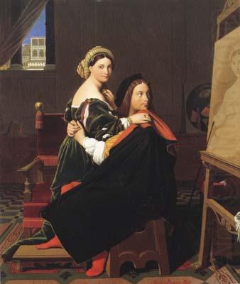 Jean Auguste Dominique Ingres Raphael and La Fornarina (mk04) china oil painting image
